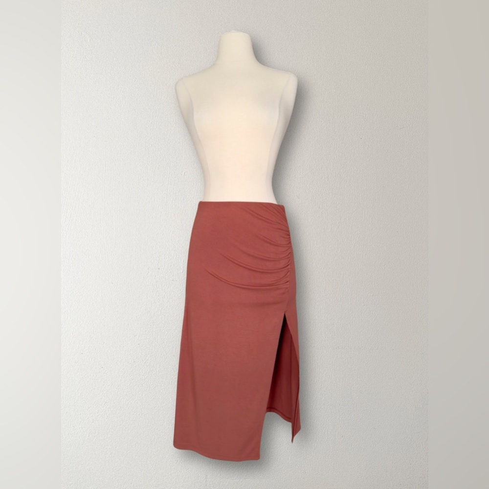 ARITIZIA Wilfred Vespa rose mauve ruched skirt, size XS, like new condition